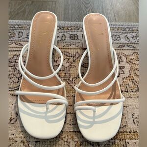 Lulus Elegant White Strappy Heels